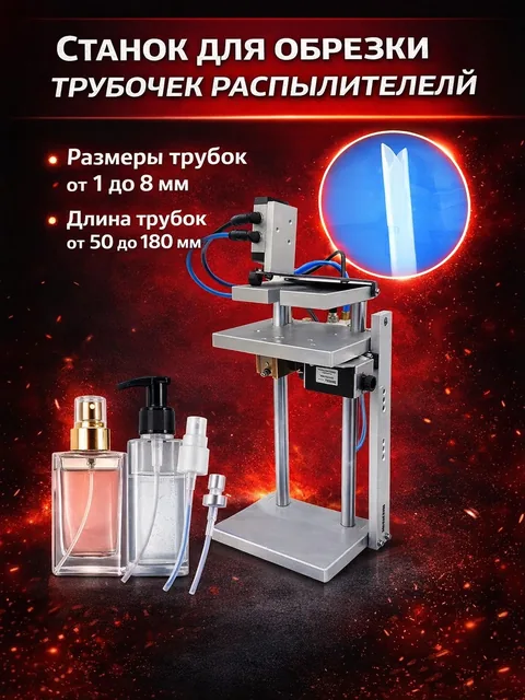 Станок для обрезки трубочек распылителей